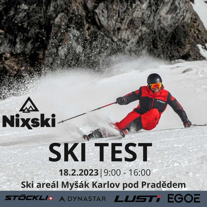 Ski test 18.2.2023 ve ski arealu mysak